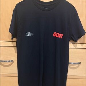 GOAT Black T-Shirt with Red Logo